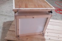 Özel Üretim MDF Sandık Tekerlekli Kilit Sistemli Menteşeli